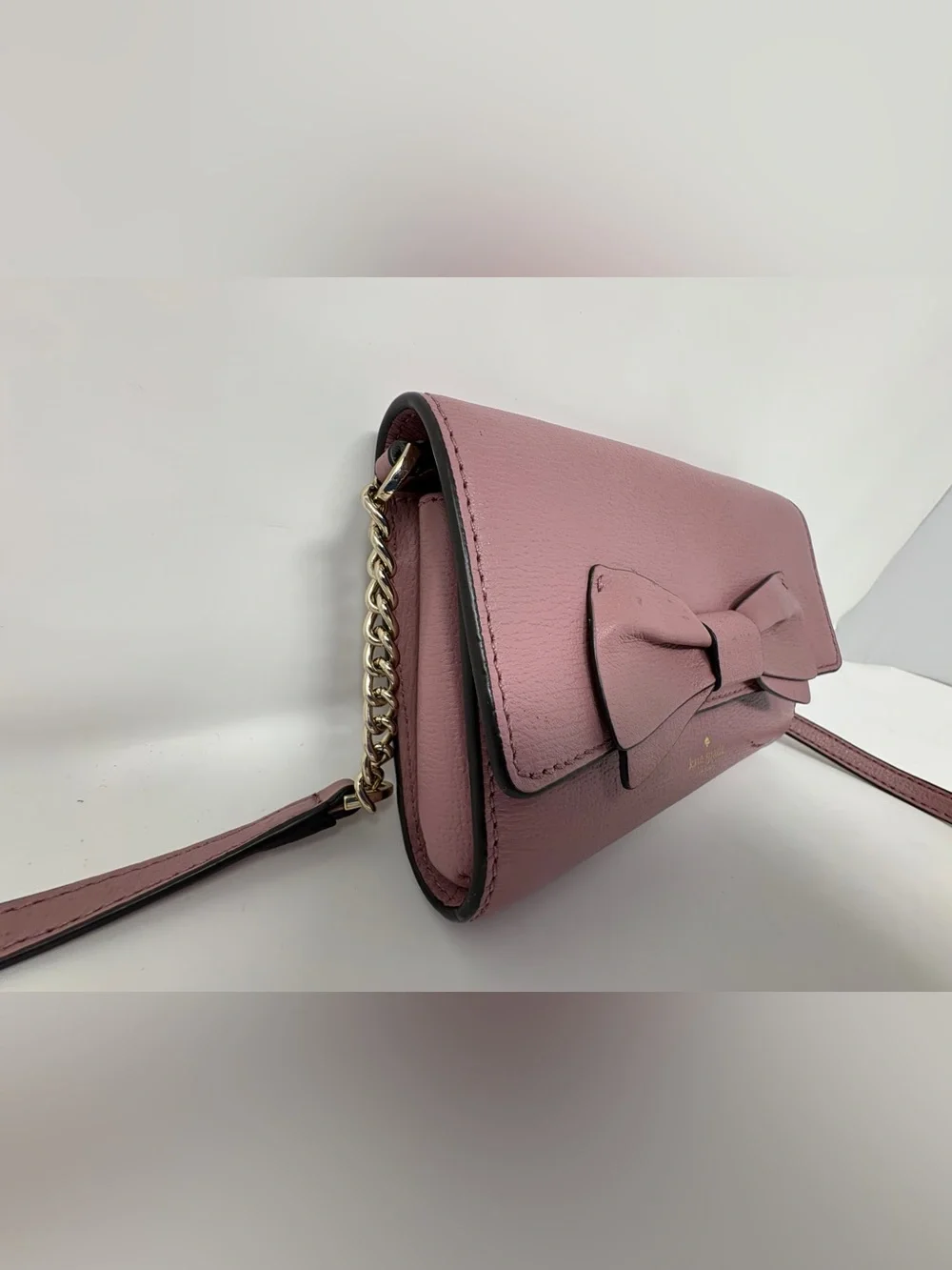 Kate Spade New York Hayes Street Bow Crossbody Wallet-On-Chain Pink